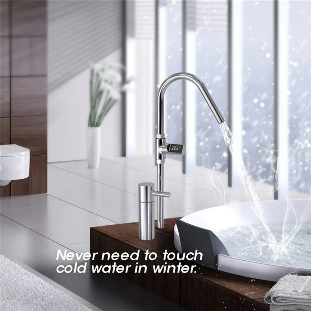 

Digital Shower Temperature Led Display Water Thermometer Realtime Monitor Uk Bathroom Faucet Basin Bath Mixer