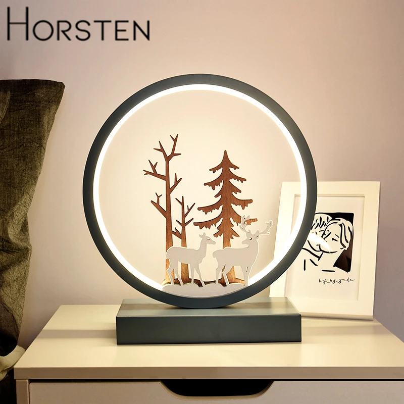 Скандинавские светодиодные настольные лампы для спальни умный светильник с