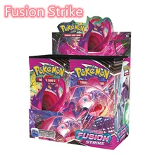 22styles Pokemon English Cards GX EX Sun & Moon Fusion Strike Trading Card Game Evolutions Booster Box 36 Pack Collection Toys
