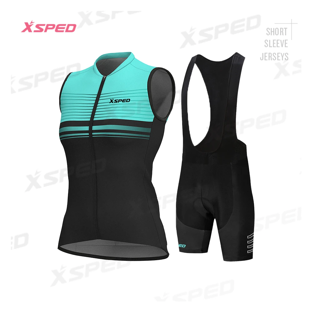 

Новинка, Женский комплект одежды для велоспорта без рукавов, одежда для велоспорта 2021, летние дышащие топы для горных велосипедов, одежда дл...