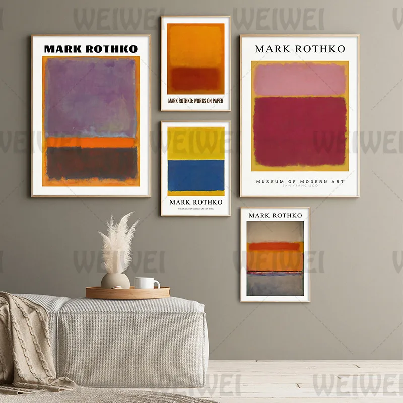

Mark Rothko Abstract Color Art Work Home Decoration Poster Emotion Expression Living Room Wall Canvas Painting Study Room Print
