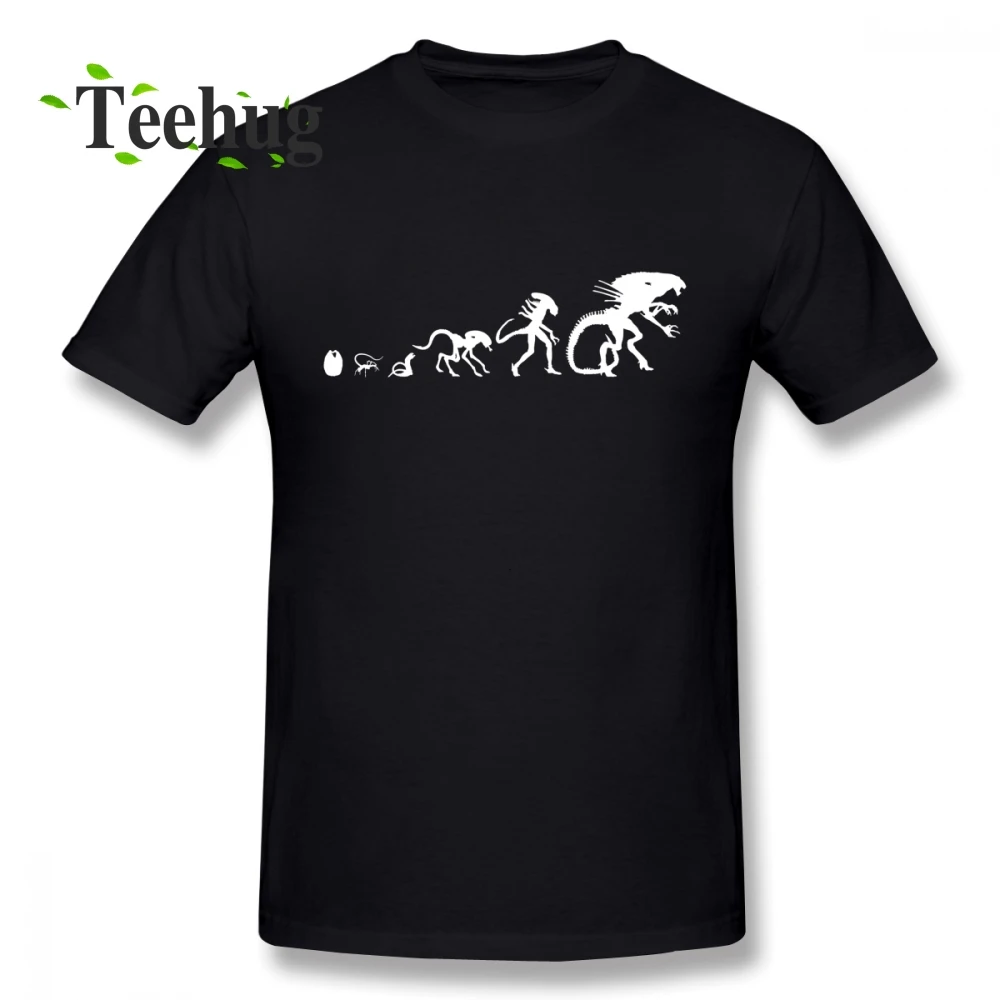 

ALIEN T SHIRT Men's Fashion Alien Evolution Tee Shirt For Men Casual Streetwear For Boy 100% Cotton Clothes