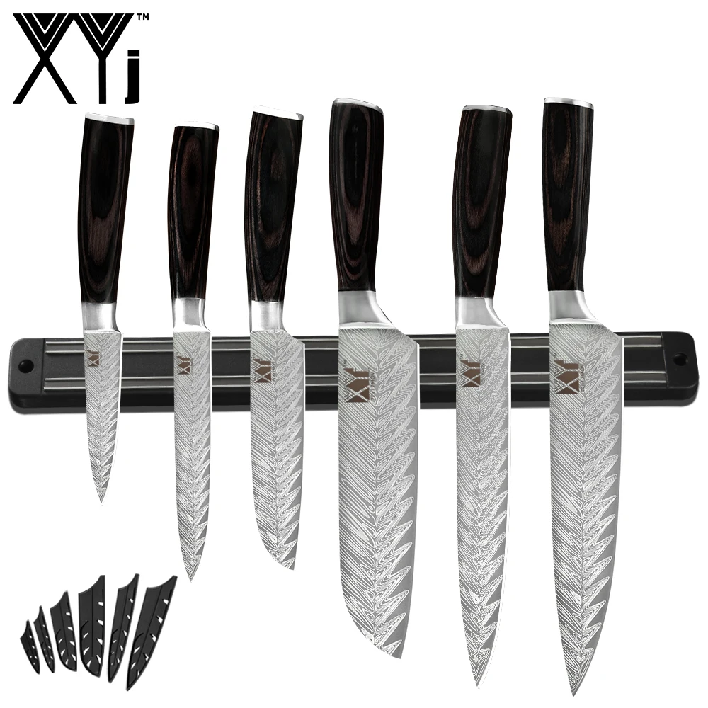 XYj набор ножей из нержавеющей стали 13 ''Настенный Держатель мясо рыба овощи