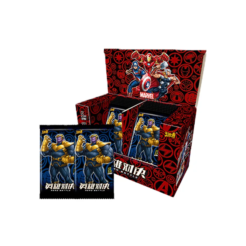Tarjeta Original de los vengadores, Thanos, pel&iacute;cula de Iron Man, colecci&oacute;n de personajes de Anime, tarjeta Flash de bronce, juguetes de mesa, juego de batalla-5