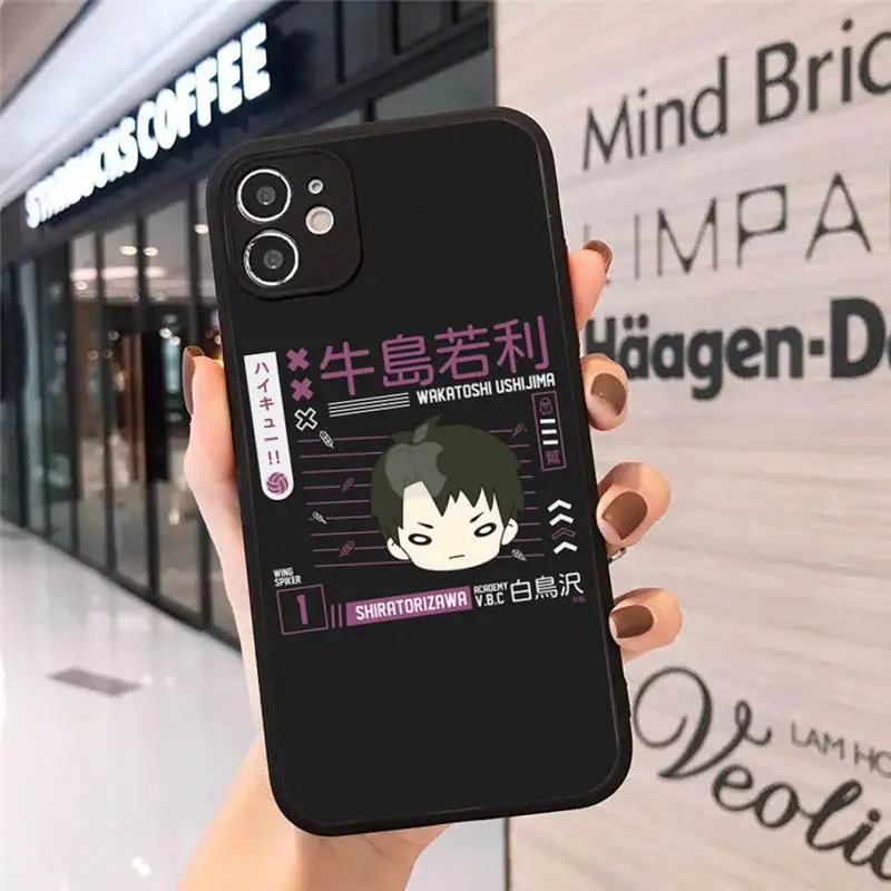 

Ushijima Wakatoshi Shiratorizawa Phone Cases Matte Transparent for iPhone 7 8 11 12 s mini pro X XS XR MAX Plus cover funda