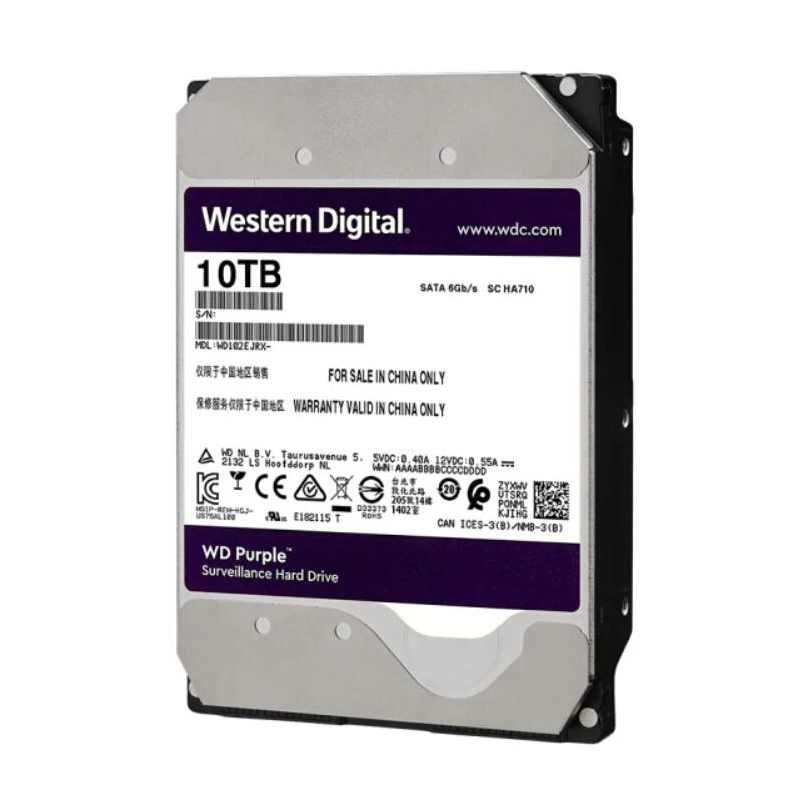 Диск Жесткий WD Purple 10 ТБ SATA 256 Мб 3 5 дюйма внутренний жесткий диск для камеры