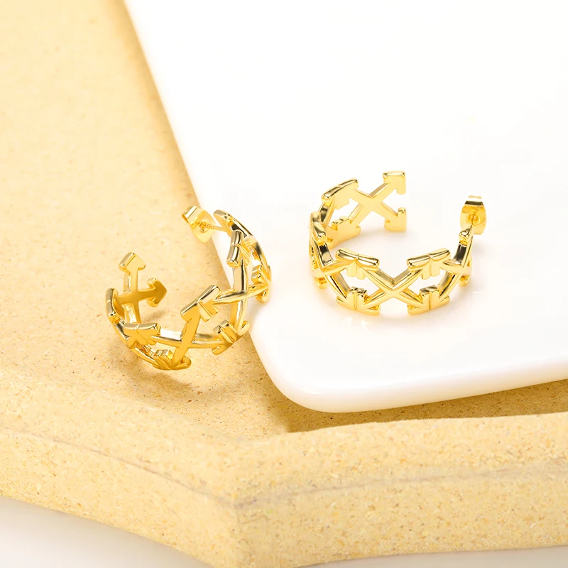 

Fashion Jewelry Geometric Hollow Earrings Round Exquisite Jewelry Party Accessories for Woman Earring Elegant Simple