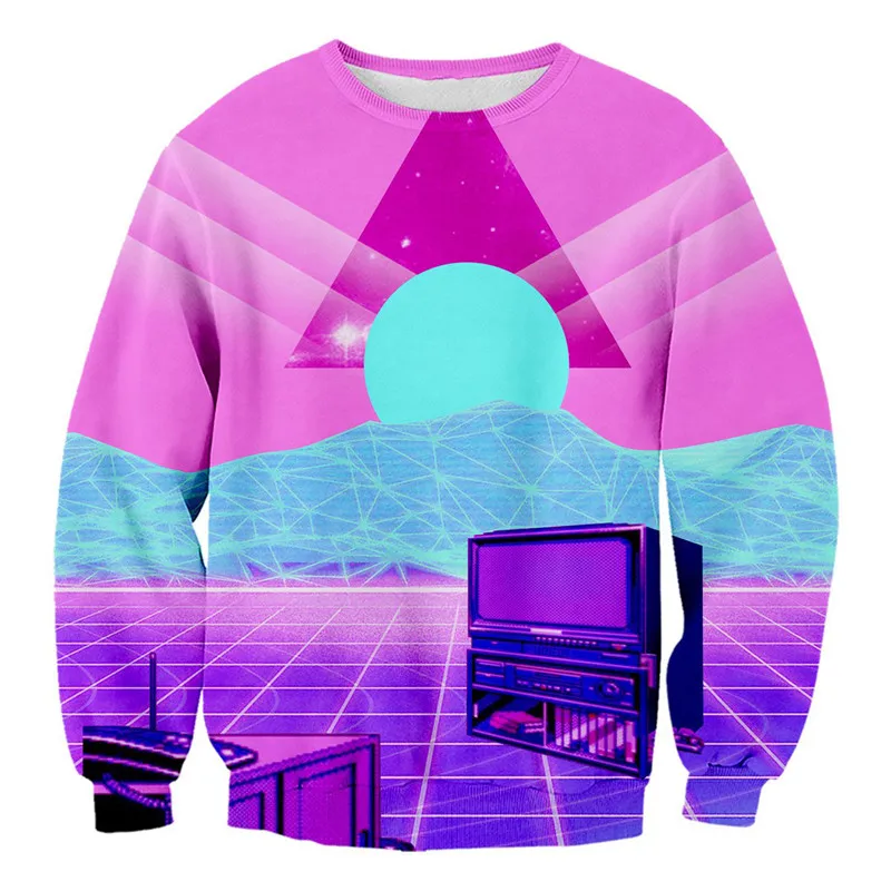 Свитер Vapor Wave забавный крутой свитшот новинка зимние мужские пуловеры в стиле