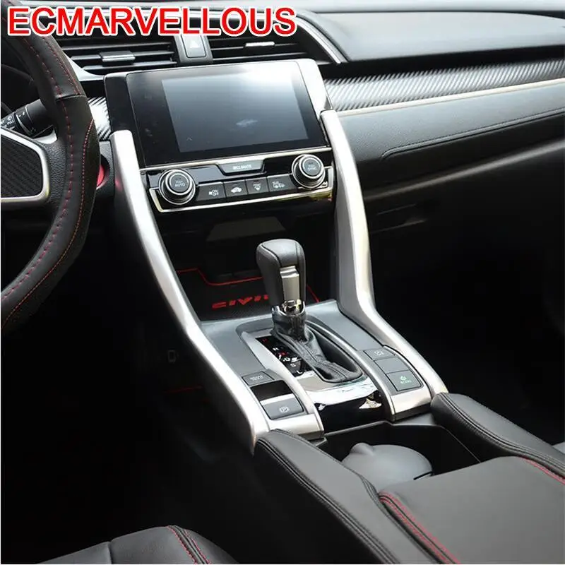 

Gear Panel Automobile Chromium Modified Decorative Car Styling Protecter Bright Sequins Sticker Strip 16 17 18 FOR Honda Civic