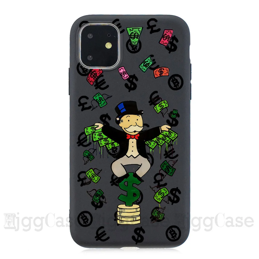 Мультяшный доллар Монополия Мягкий силиконовый чехол для iPhone 11 11 Pro Max X XR Xs Max 5S SE 6 7 8 Plus телефон coque fundas - Color: heise F4451