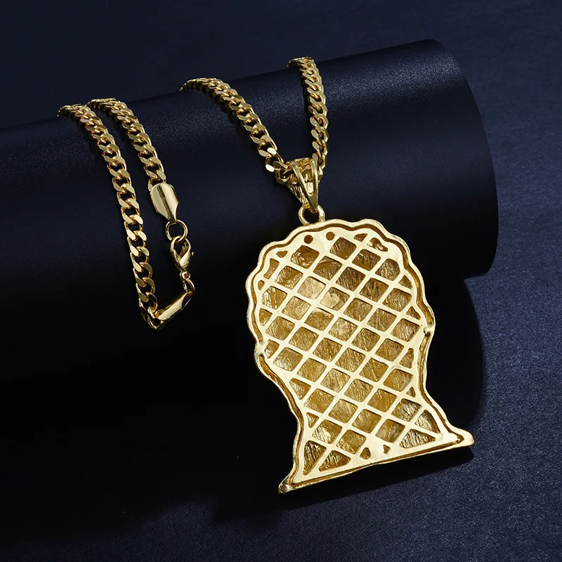 

Large Mask Head Pendant Hip Hop Necklace Jewelry 30 Inch Stainless Steel Cuban Chain