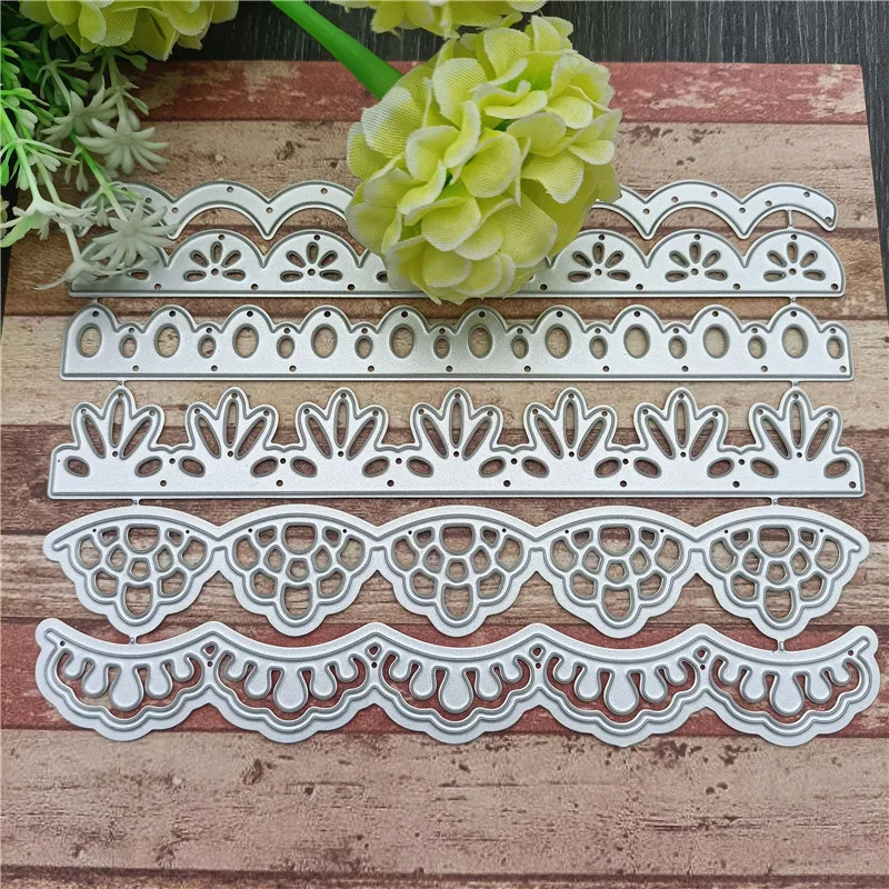 6 шт. кружевные металлические штампы трафарет высечка сделай сам Скрапбукинг