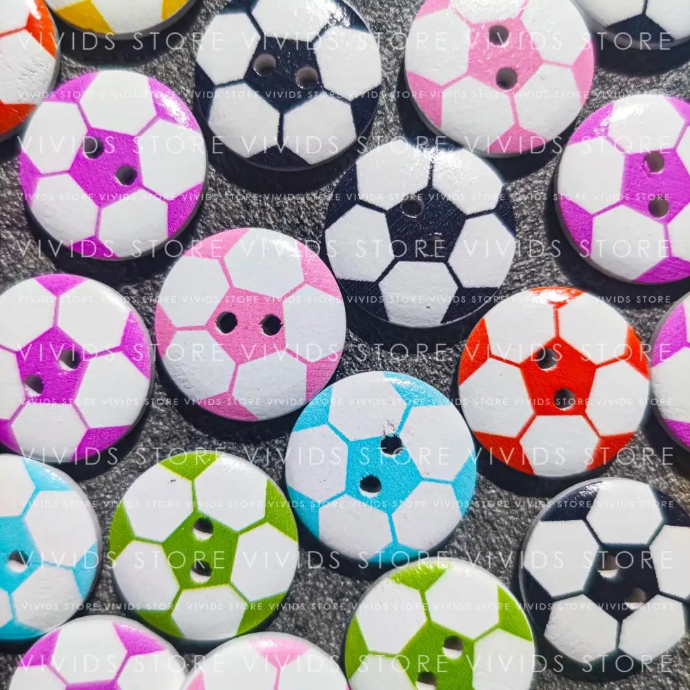 Футбольные пуговицы декоративные деревянные круглые Швейные аксессуары для