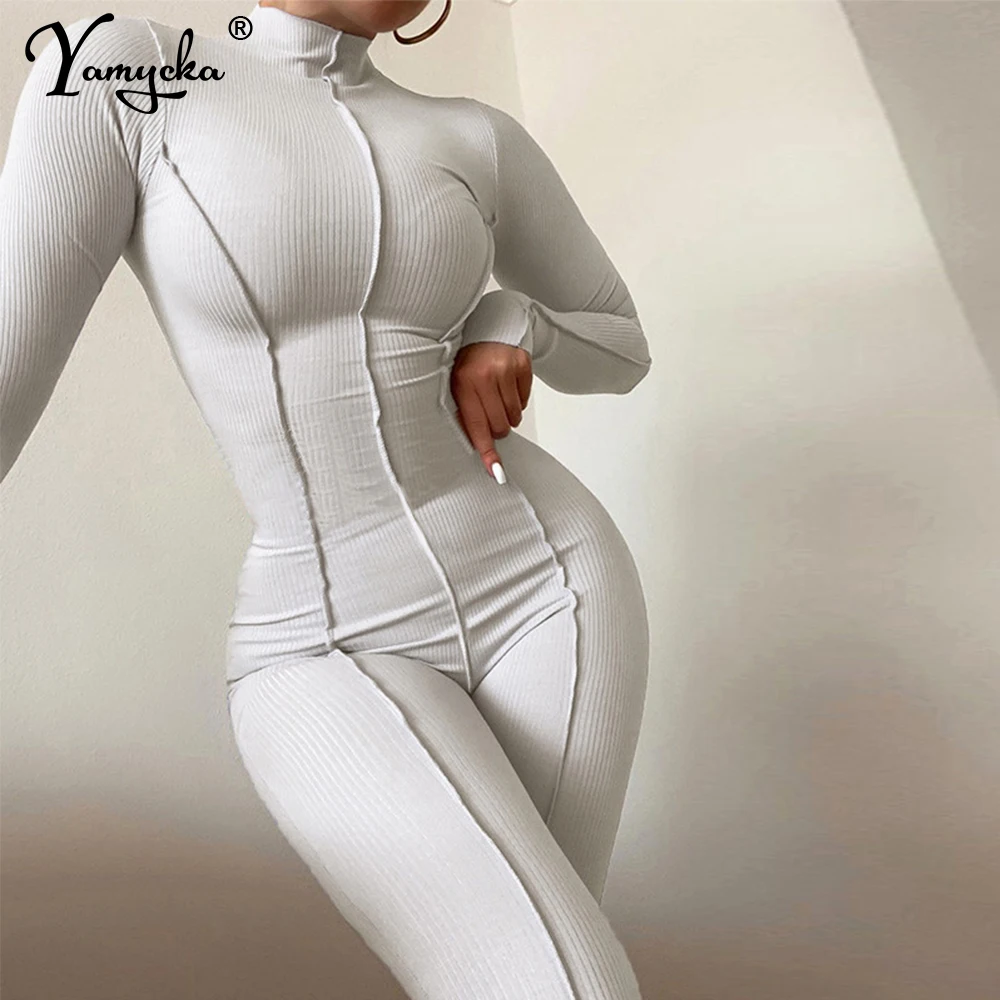 

Sexy black winter Long sleeve bodycon jumpsuit women elegance bodys jumpsuits bodysuit one piece birthday party outfit overalls