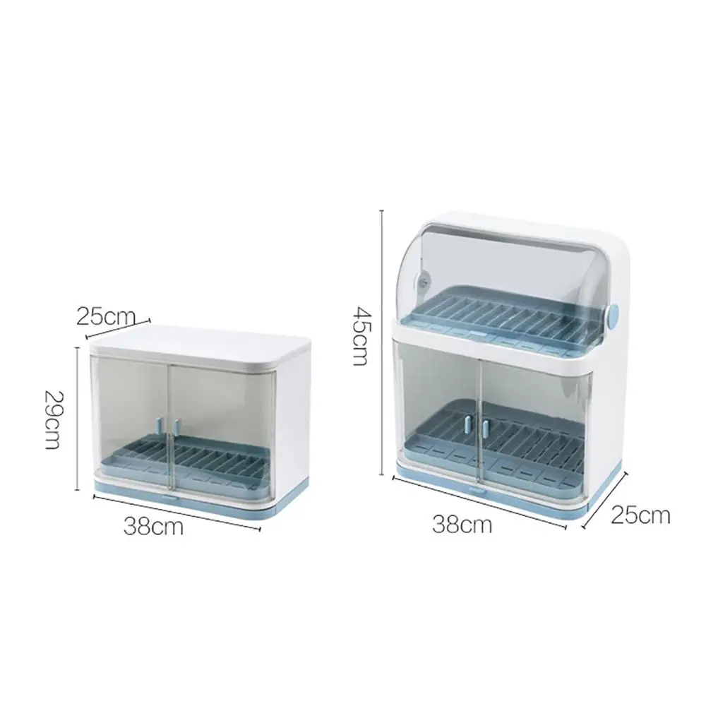 

European Style Dish Storage Rack Dustproof Kitchen Dinnerware Draining Rack Household Tableware Storage Box Cupboard