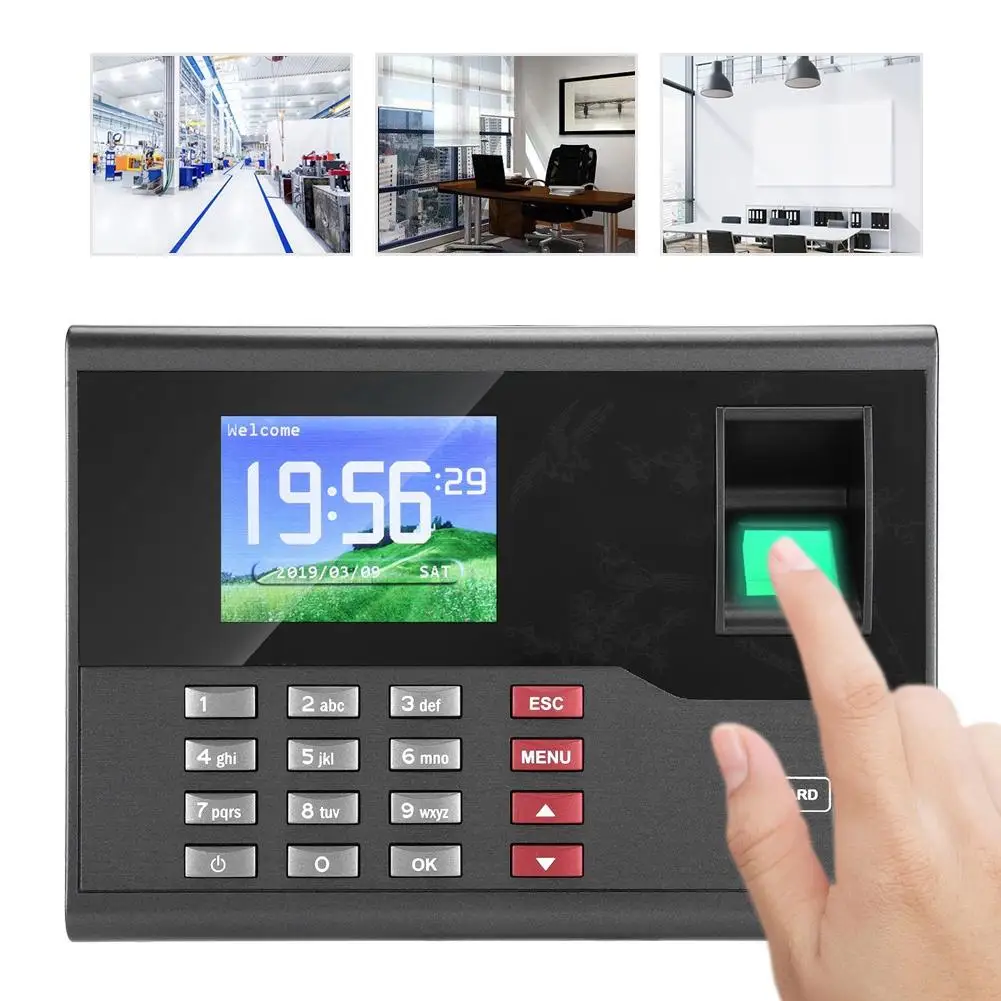 A-C121 TCP/IP Биометрические часы с отпечатком пальца устройство записи рабочего