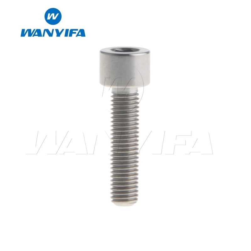 M5x20 Titanium Wanyifa M5x10 12, 16, 18, 20, 25 30 35, 40 45 50 55 60 мм шестигранный ключ клеймо Винт С Титановым болтом для Велосипедный вынос руля велосипеда части - Цвет: M5x20 Titanium