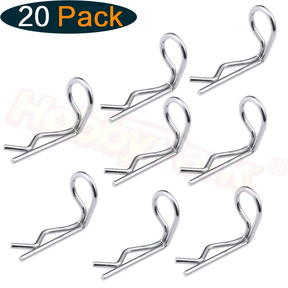 20 шт. стальные зажимы для кузова угловые булавки 90 градусов моделей RC 1/10 Scale багги