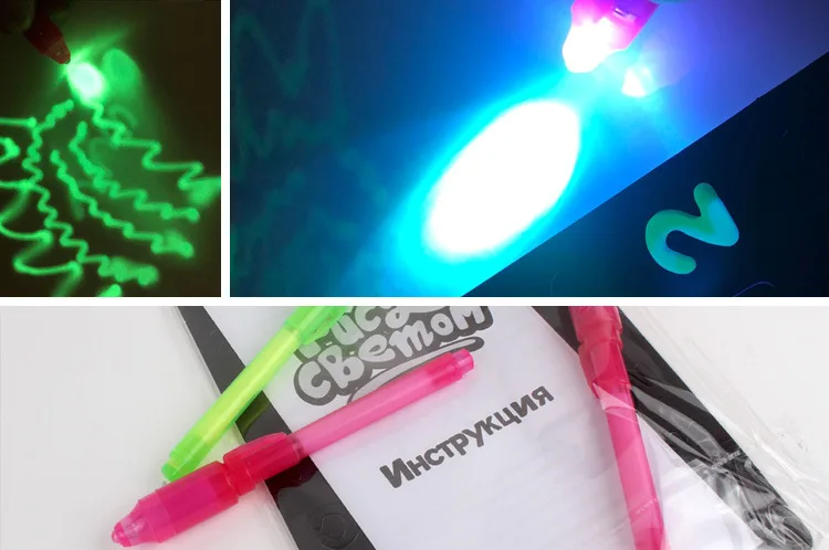 1PC A4 A5 LED Luminous Drawing Board Graffiti Doodle Drawing Tablet Magic Draw With Light-Fun Fluorescent Pen Educational Toy