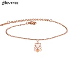 Женский классический браслет Heytree, роскошный браслет из нержавеющей стали в форме сердца