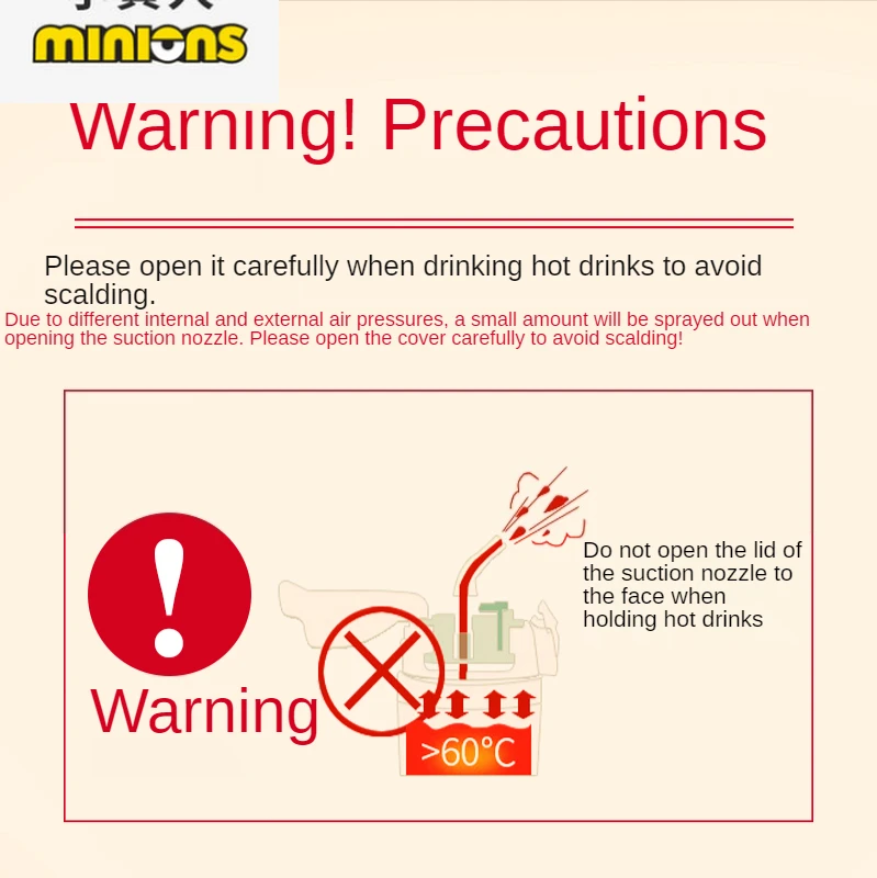 

Minions Cartoon Cute Children Drinking Glass Straw Cup Drop-resistant Summer Portable Dual-use Water Bottle Summer