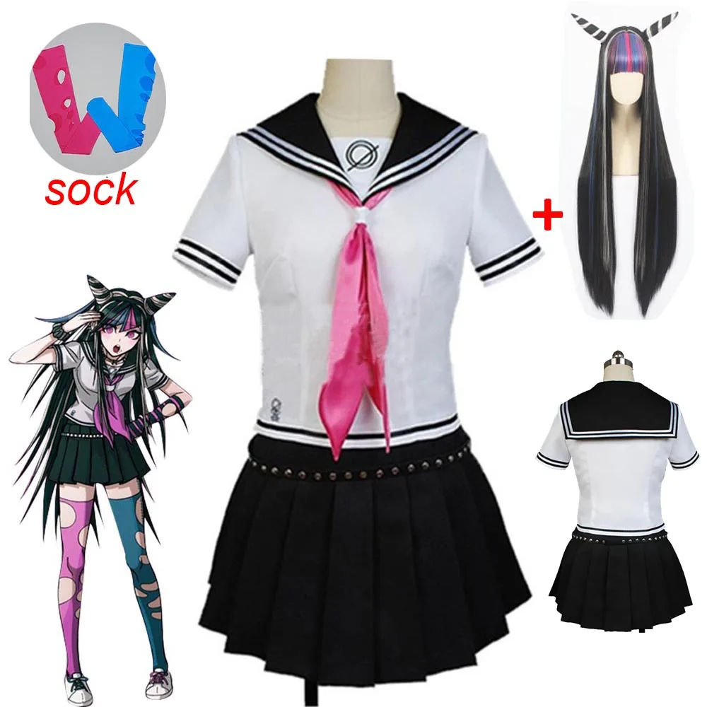 

Anime Super Dangan Ronpa 2 Danganronpa Ibuki Mioda Cosplay Costumes Skirt And Wig Halloween for Women Custom Made Free Delivery