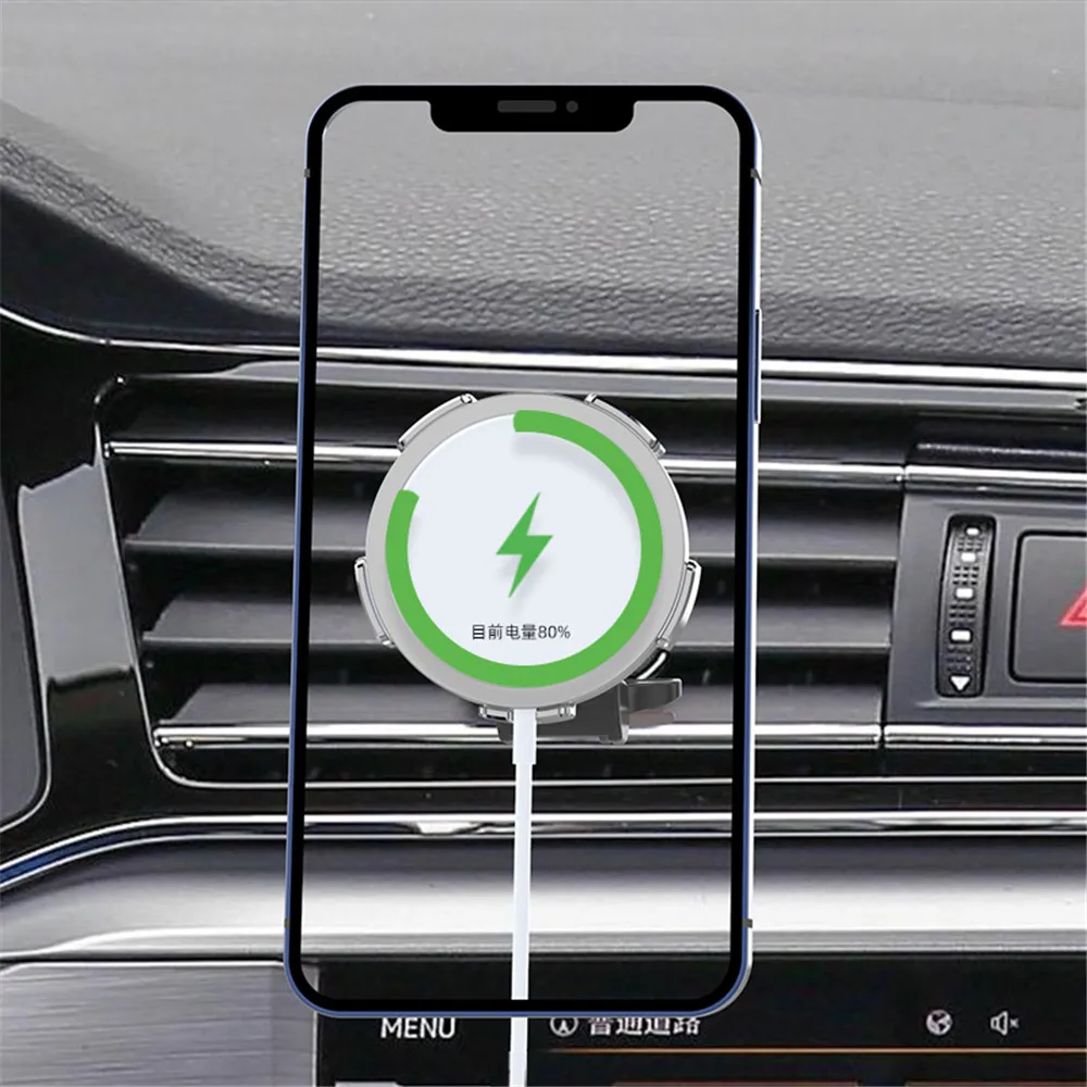Магнитный держатель автомобильное крепление для iPhone 12 Mini Pro Max Беспроводная