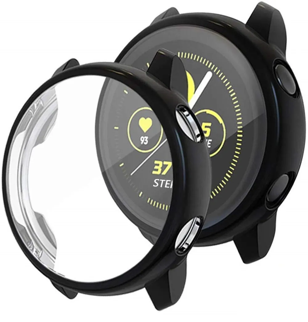 Полный защитный чехол для samsung galaxy watch active 2 44 мм 40 мм sm-r830 r820 r500 мягкий силиконовый защитный чехол active2 мм