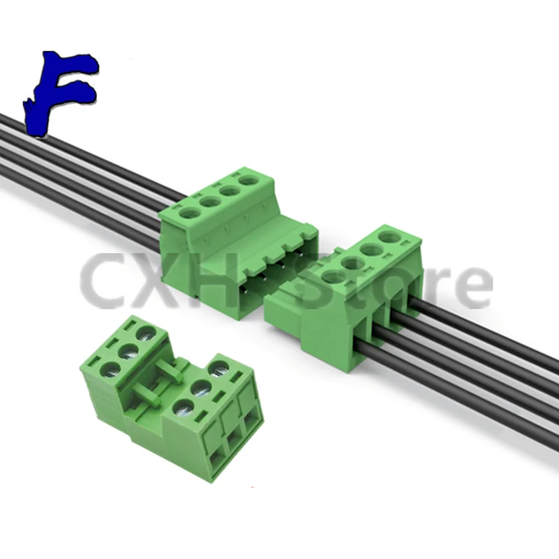 2 комплекта, зеленая Клеммная колодка 15edgrk-5. 08 мм типа 2edg, 2edgrk для разъема 2P 3 4 5 6 7 8 9 10 11 12 13 14 15 16 Pin