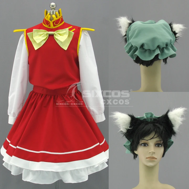 Cos-Mart Game Touhou Project Perfect Cherry Blossom Chen Cosplay Costume Uniform Dress Role Play Prop Clothing Custom-Make