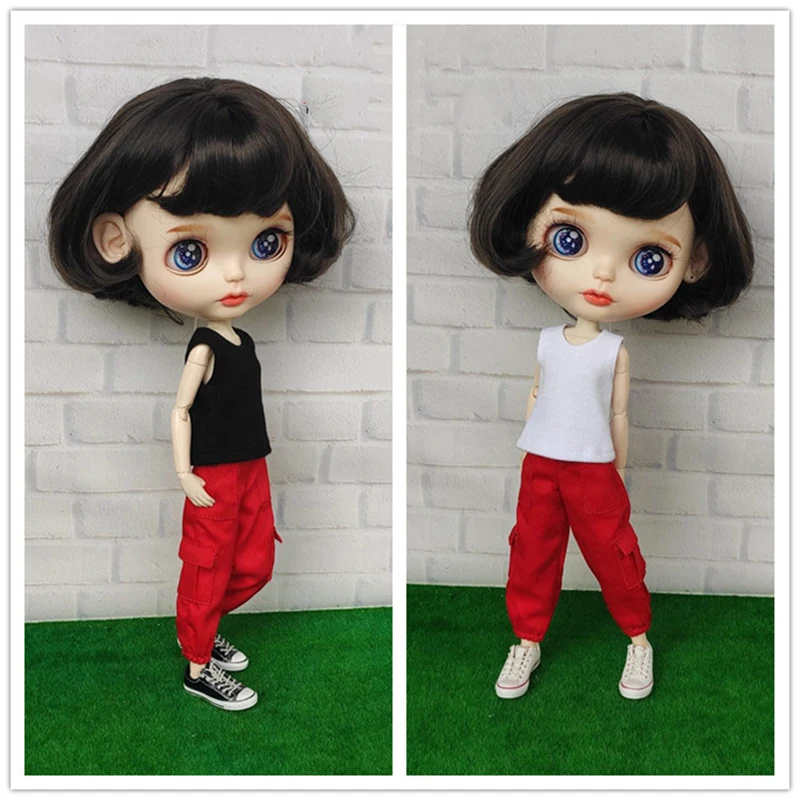 Кукла Blyth одежда комбинезоны брюки сетка футболка пальто для OB24, Licca, Pullip, Barbies, Blyth Брюки Одежда для 1/6 кукла аксессуары