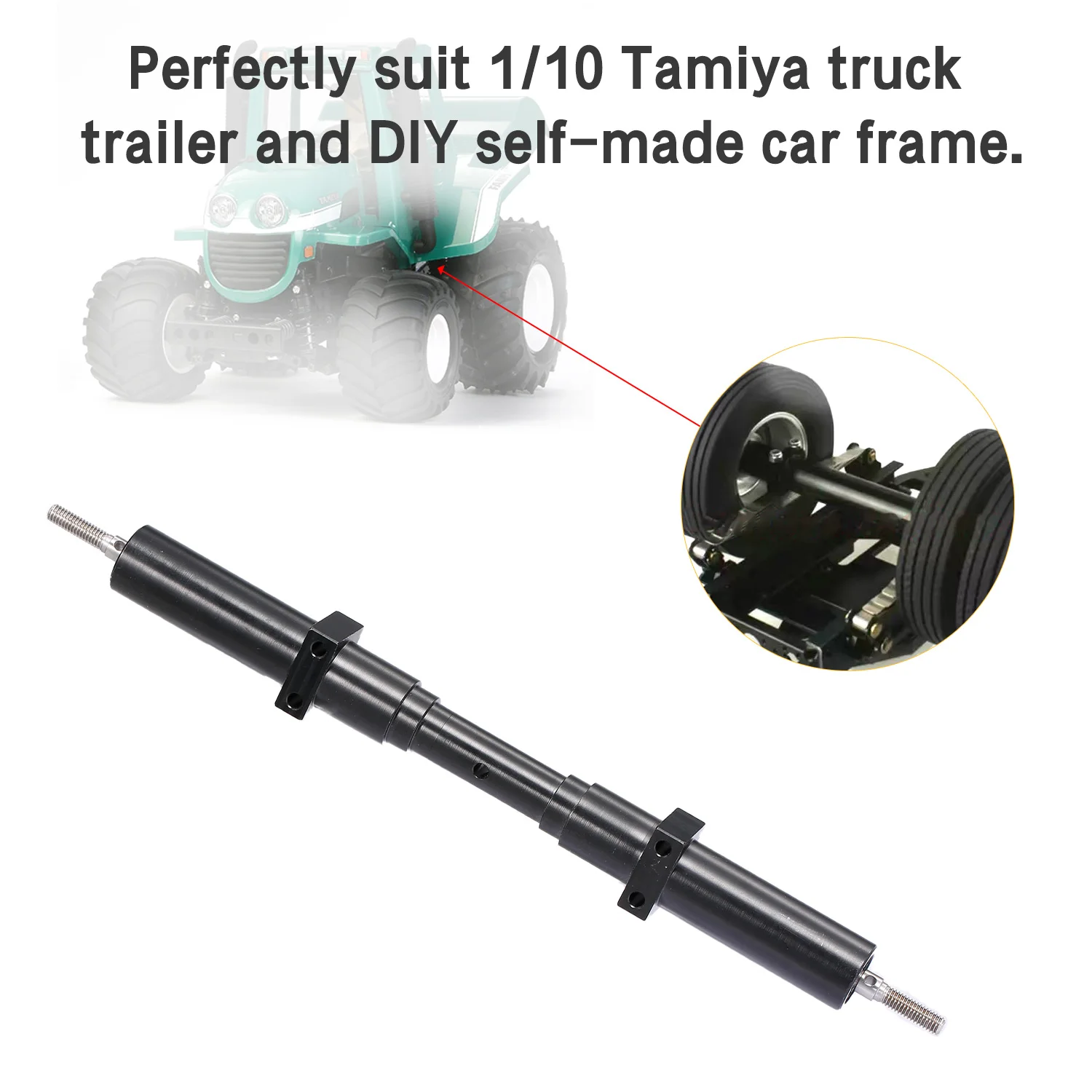 167 мм Металлическая задняя ось колеса неприводная трансмиссионная для Tamiya 1/10 RC