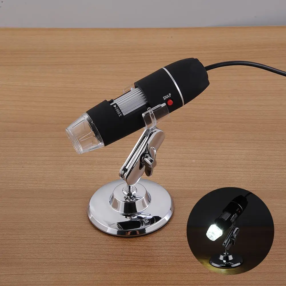 Цифровой микроскоп 500X/ 1000X USB-микроскоп с 8 светодиодными электронными