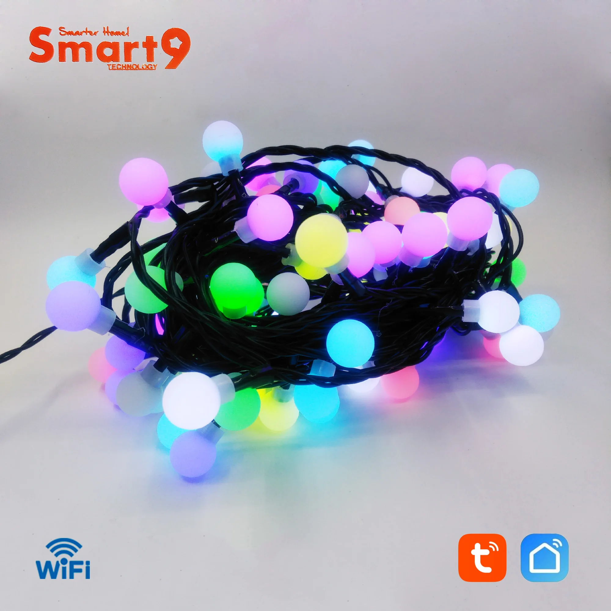 Гирлянда Smart9 на Рождество светодиодная смарт-гирлянда RGB 100 с подключением к Wi-Fi