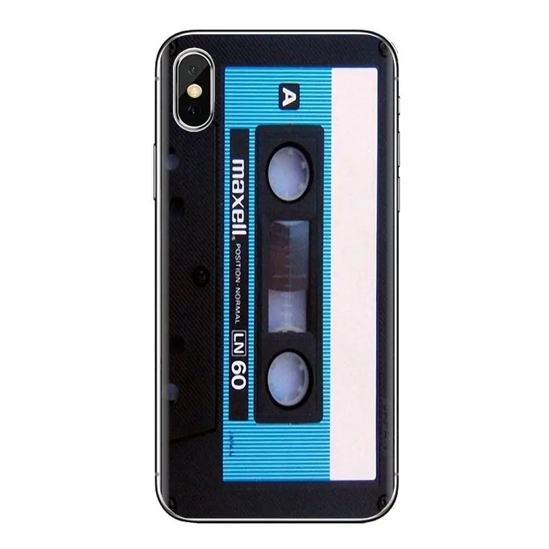 Housing Retro Side Old Style Tape Cassette For Samsung Galaxy S2 S3 S4 S5 MINI S6 S7 edge S8 S9 Plus Note 2 3 4 5 8 Coque Fundas |