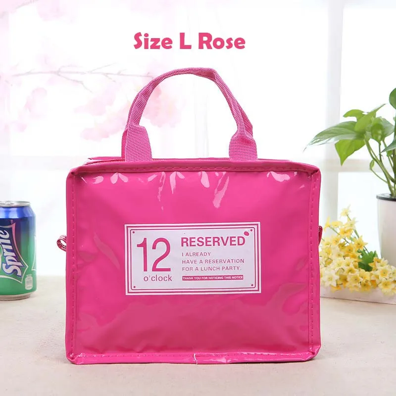 Rose Size L Портативный Термальность сумка Водонепроницаемый соска для малышей с изображением бутылки из-под молока органайзер для детей обед хранения грудного вскармливания сумочка из искусственной кожи - Цвет: Rose Size L