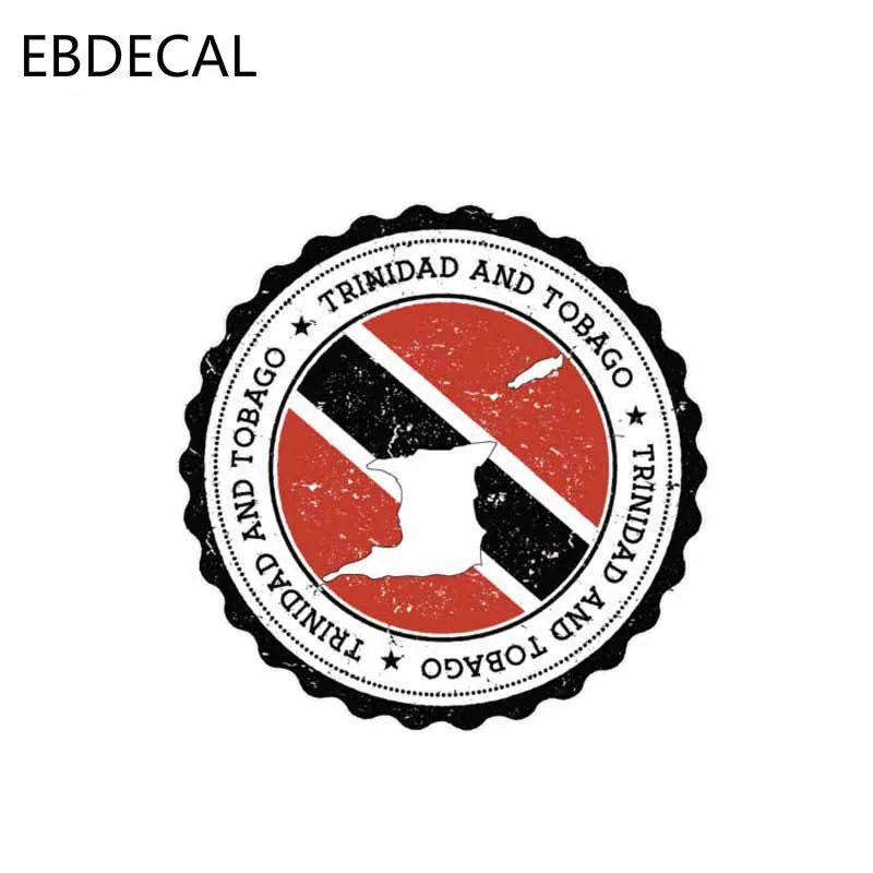 EBdecalTrinidad и Tobago карта FlagCar бампер окна стены переводные наклейки для чемодана DIY