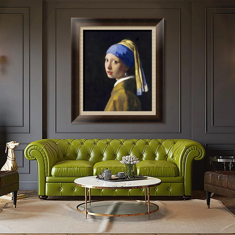 Девушка с жемчужной серьгой от Johannes Vermeer холст живопись декоративная настенная живопись холст плакат и печать картина для домашнего декора