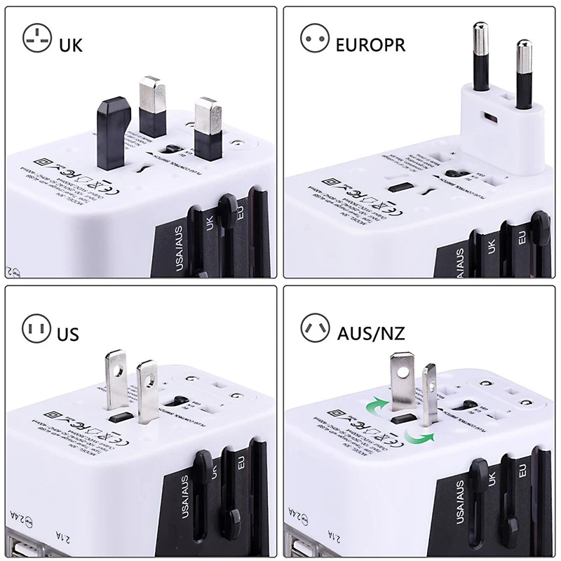 Дорожный адаптер Международный питания для европейской вилки настенное