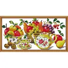 Joy Sunday картина с изображением фруктов напечатанная на холсте 11  14CT Китайская вышивка крестиком наборы для вышивки декор живопись
