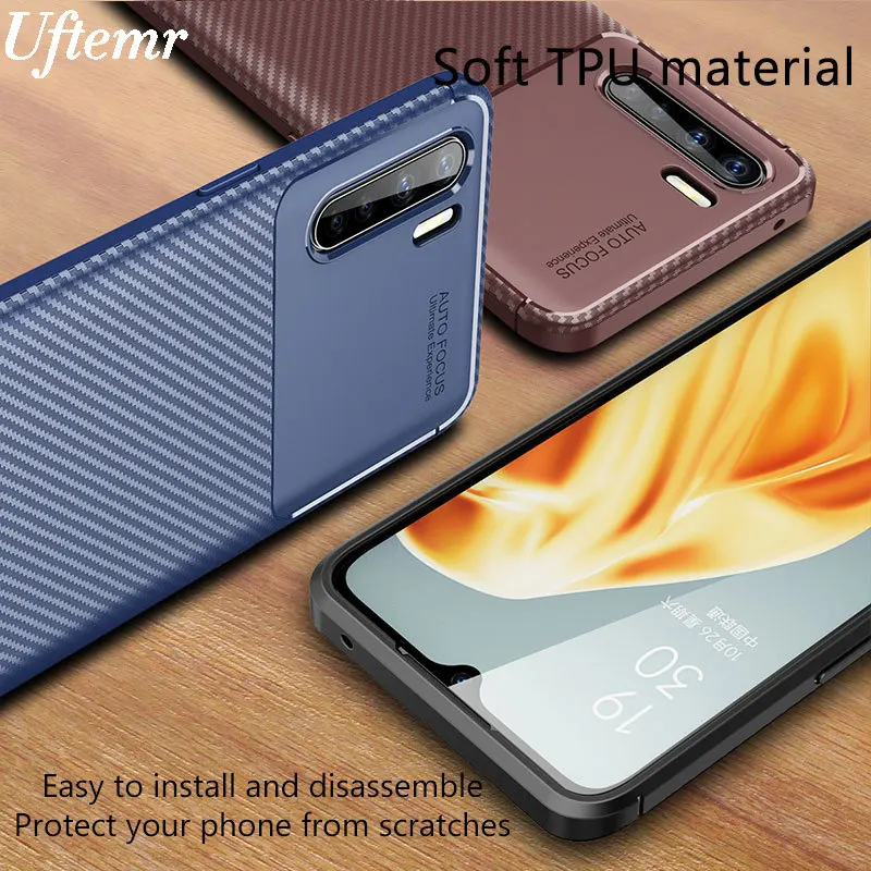 Чехол для OPPO Reno 3 Роскошный чехол из углеродного волокна мягкого силикона ТПУ
