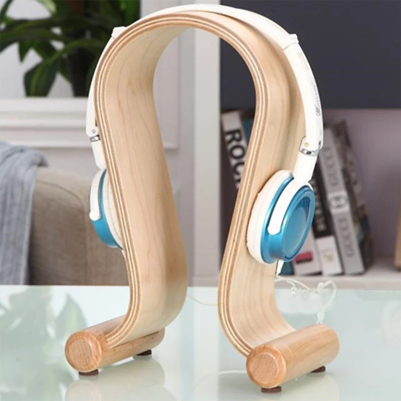 

H3CA Wooden Headset Holder Universal Earphone Hanger Holder for Gaming Headsets & DJ Headphones Desktop
