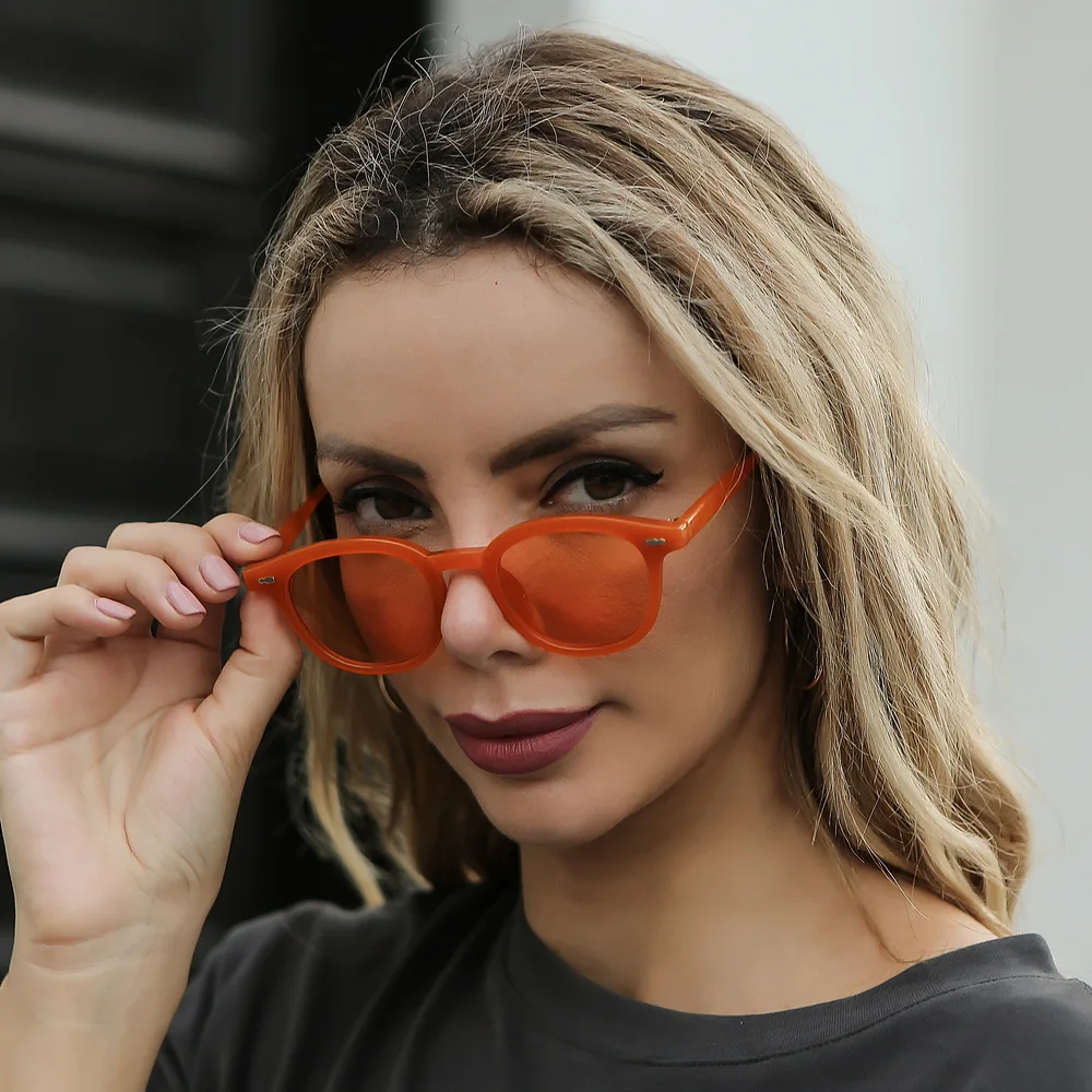 

Fashion Color Ocean Lens Oval Frame Sunglass Polarized Brand Design Anti-ultraviolet UV400 Casual Sunglasses for Adult,Women,Men