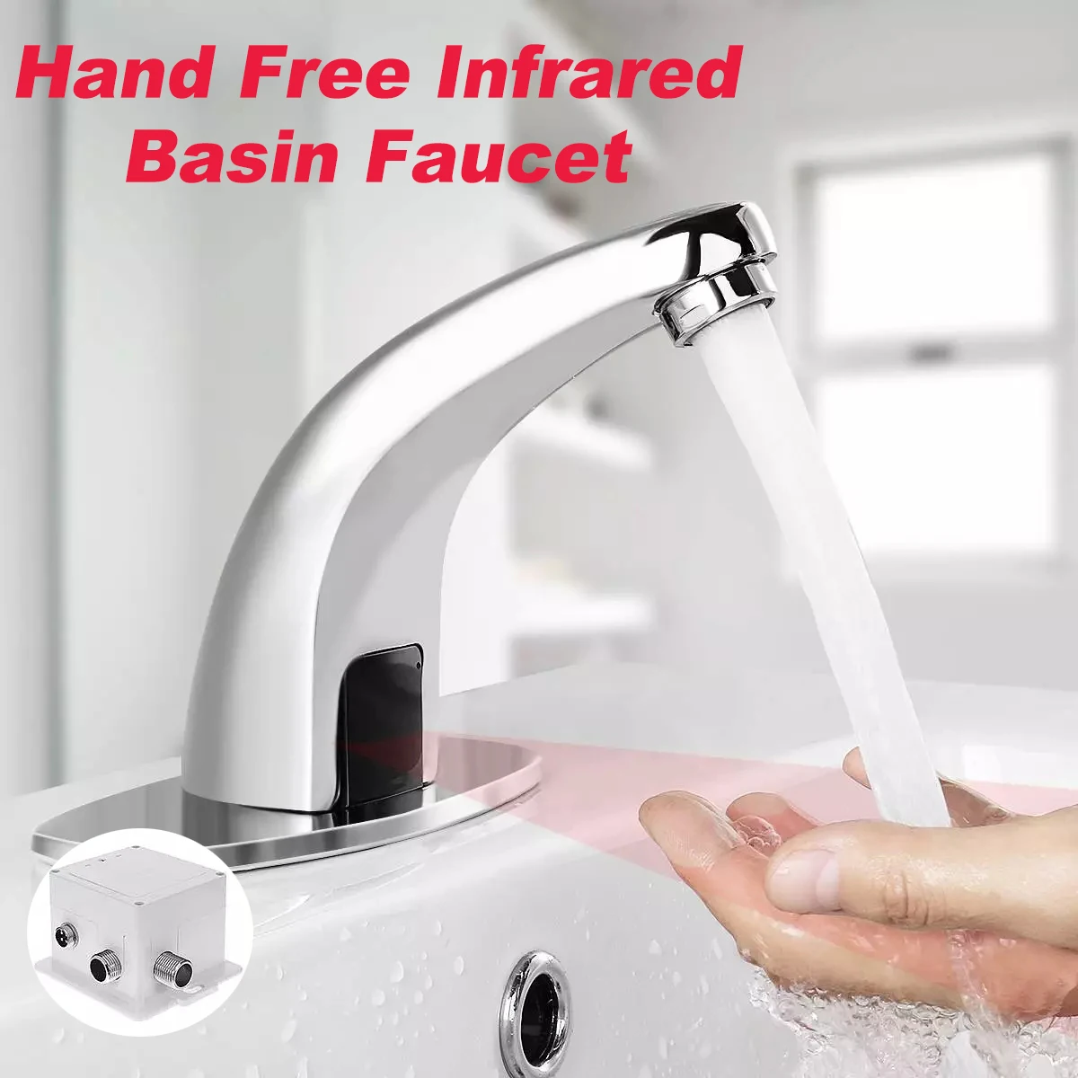 

Automatic Hands Electric Touchless Bathroom Sensor Faucets Water Saving Mixers Sensor Tap Battery Power Kitchen Water Tap