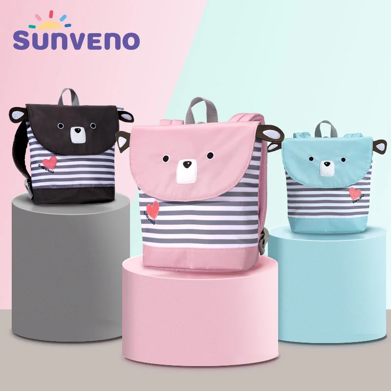 Рюкзак Sunveno с ремнем для защиты от потери мультяшными упряжками детей ясельного
