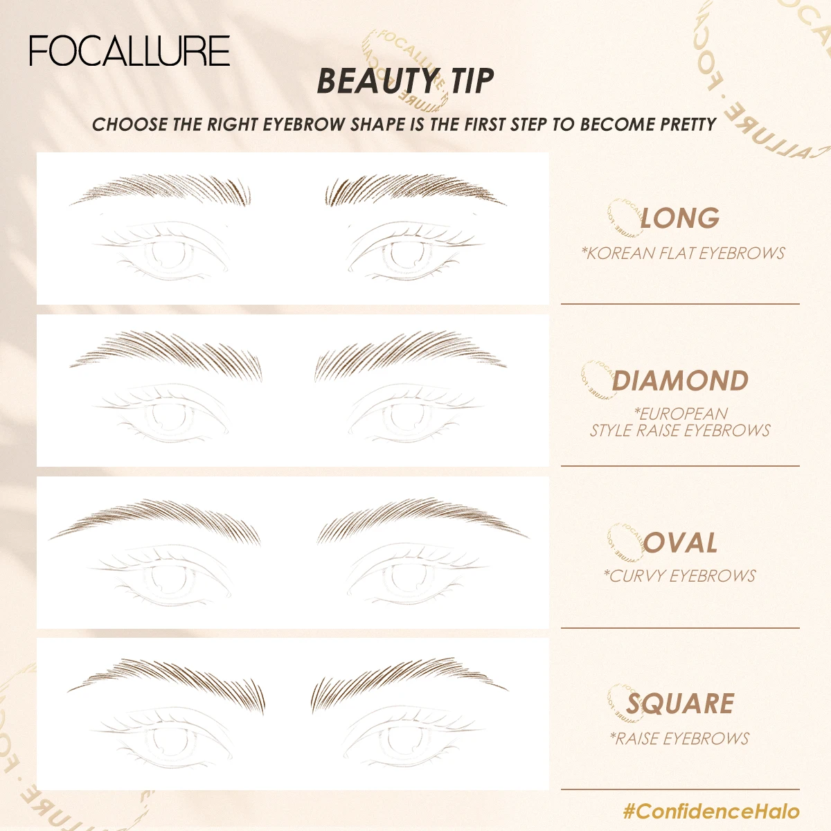 

FOCALLURE Waterproof Eyebrow Pencil With Brush Long Lasting Tint for Enhance Eyebrows Shade