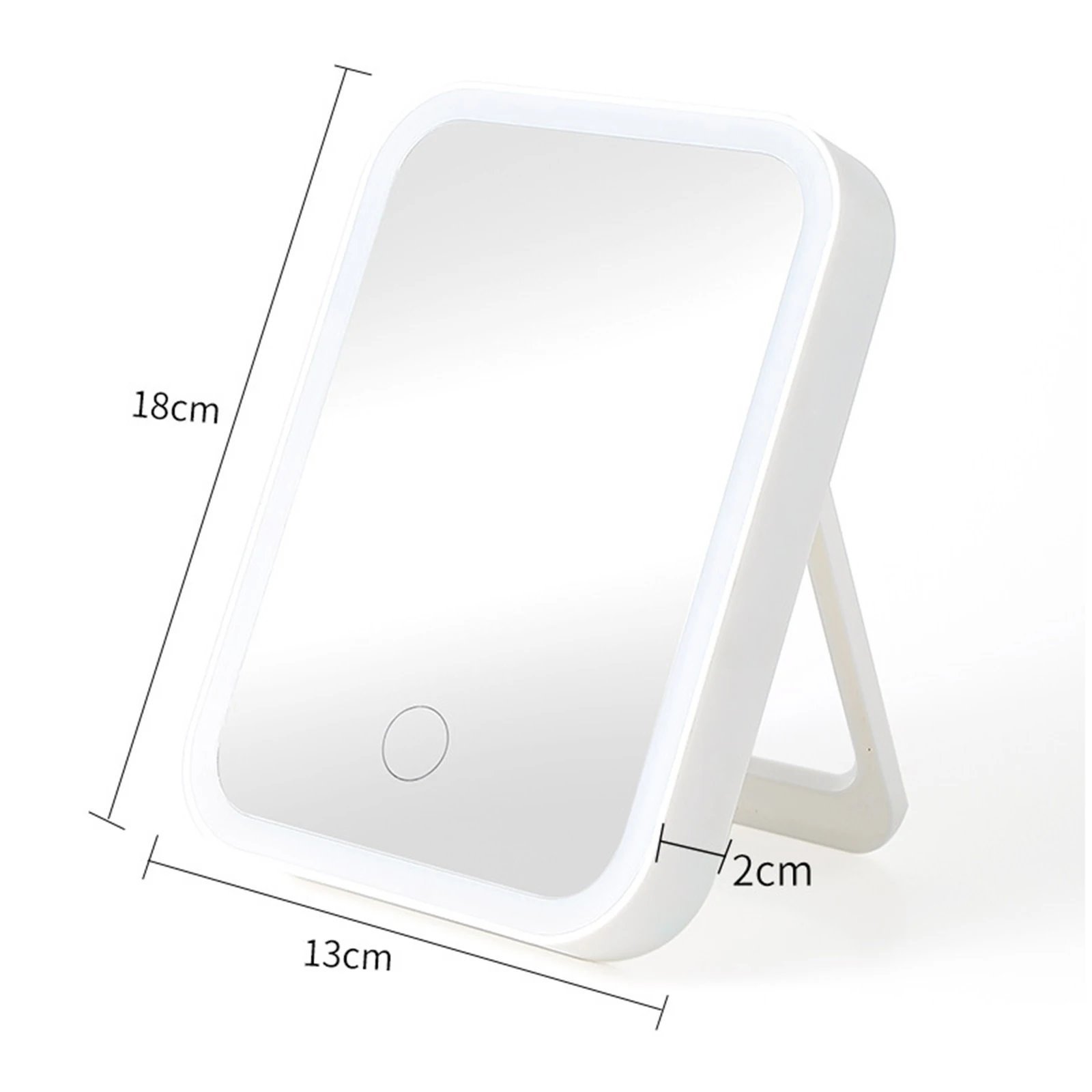 

Led Makeup Mirror Intelligent Portable Desktop Ladies Makeup Light Adjustable Women Girl Rectangle Mirrors With Usb Rechargeable
