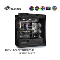 bykski acrylic board water channel solution use for asus rog strix helio computer case for cpu and gpu block cooling instead re