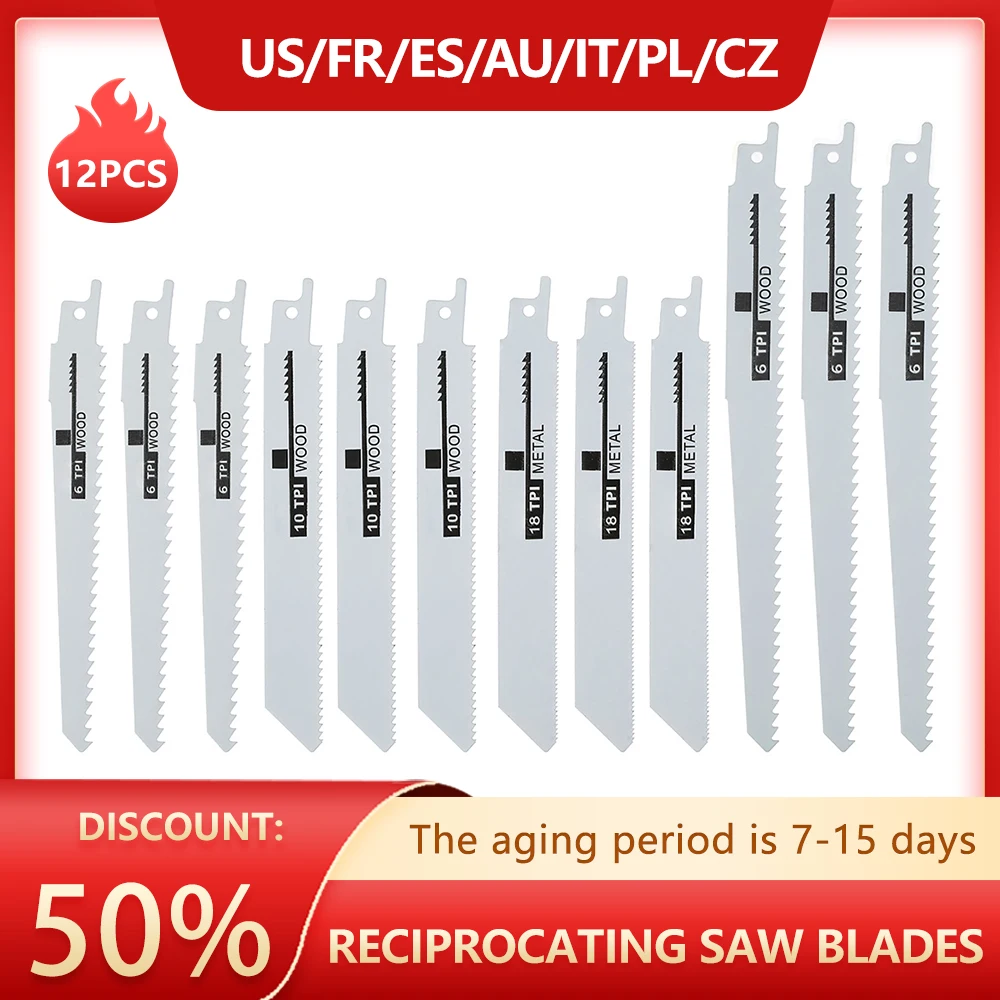 12 шт. лезвия для сабельной пилы Сабельная пила ручная многопильный диск резки