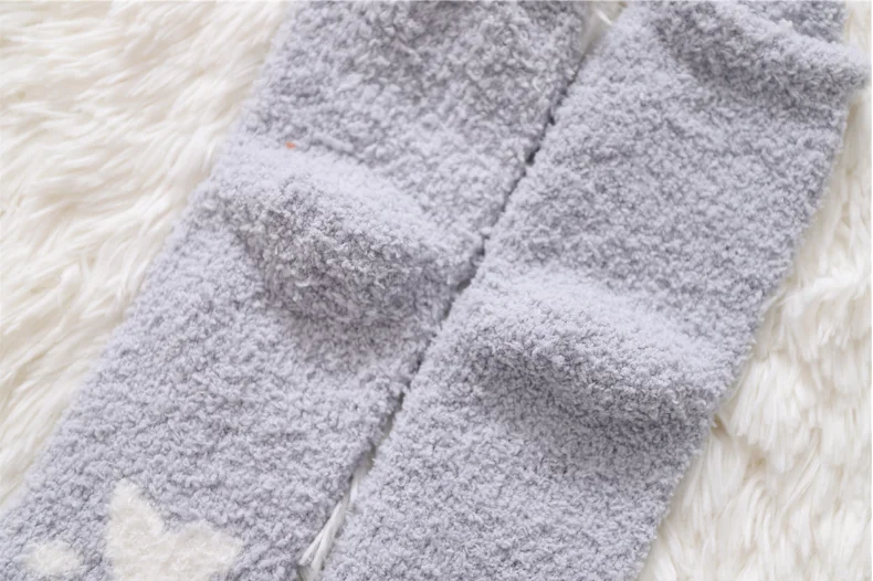 

Embroidery love heat Thickening women cotton Lovely Plush Keep Warm Sleep ladies funny cute Socks hosiery Winter kawaii